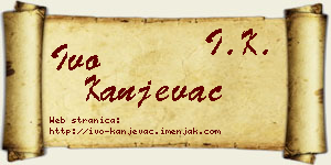 Ivo Kanjevac vizit kartica